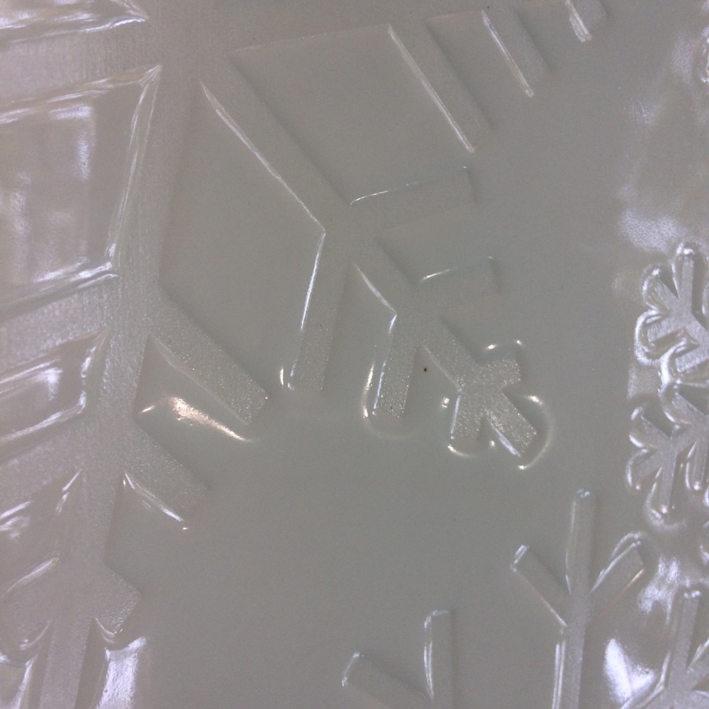 SOLD Crate & Barrel Snowflake Serving Plate
